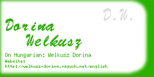 dorina welkusz business card